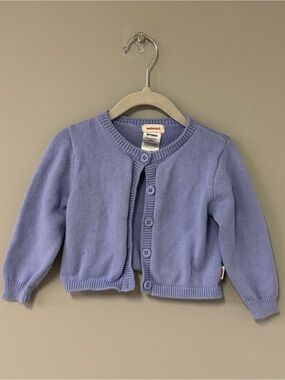 Catimini Lilac Button-Front Knit Cardigan